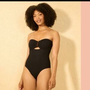 Women's Crochet U Wire Medium Coverage One Piece Swimsuit - Shade & Shore™ Small